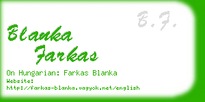 blanka farkas business card